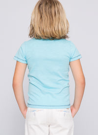 T-shirt garçon LUDO BLUE AQUA