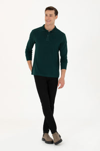 SWEAT-SHIRT HOMME GTP01 GREEN FONCE