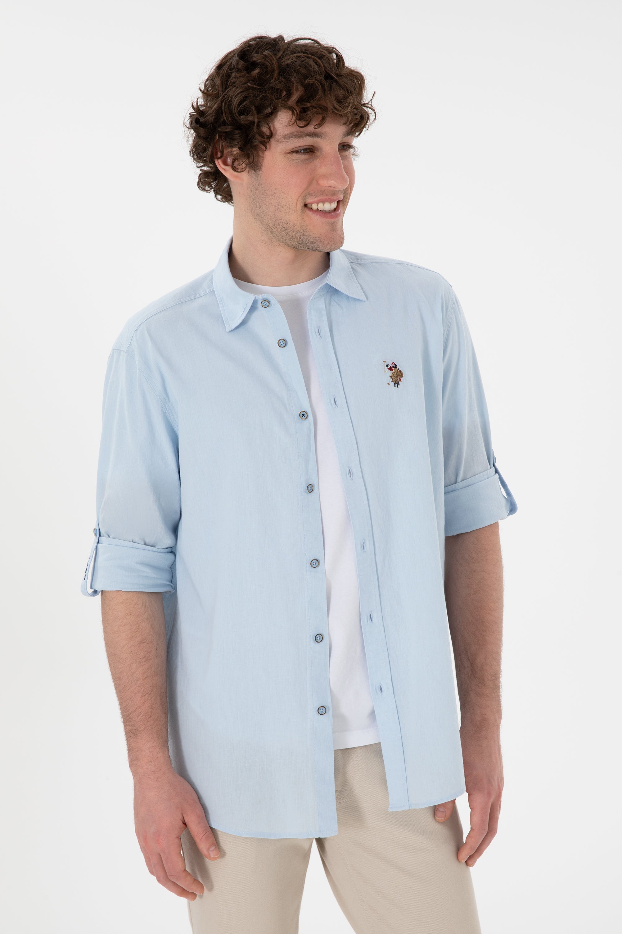 Woven Shirt ENZO LIGHT BLUE