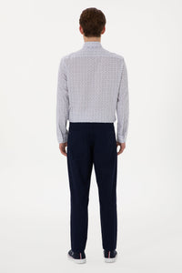 Woven casual trouser MICHES NAVY BLUE