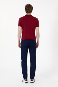 Woven casual trouser KENLY NAVY BLUE