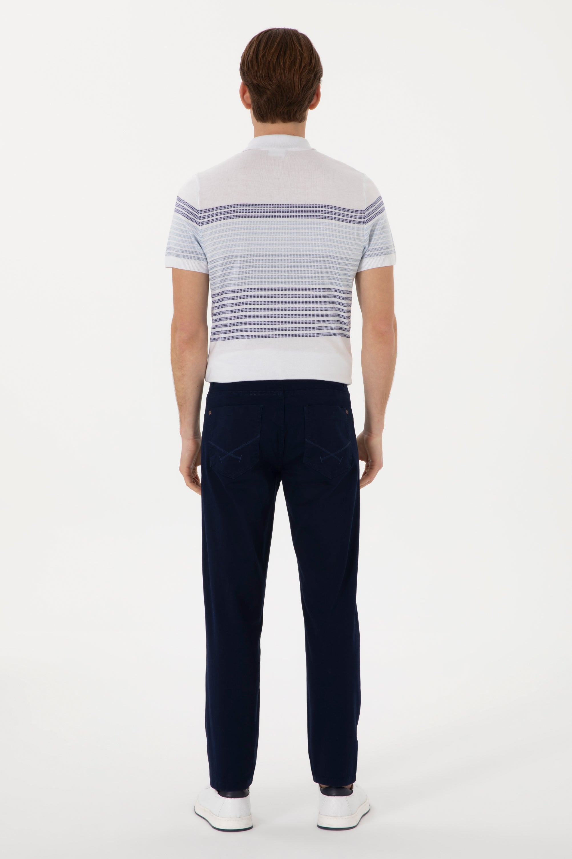 Woven casual trouser CARLOS NAVY BLUE