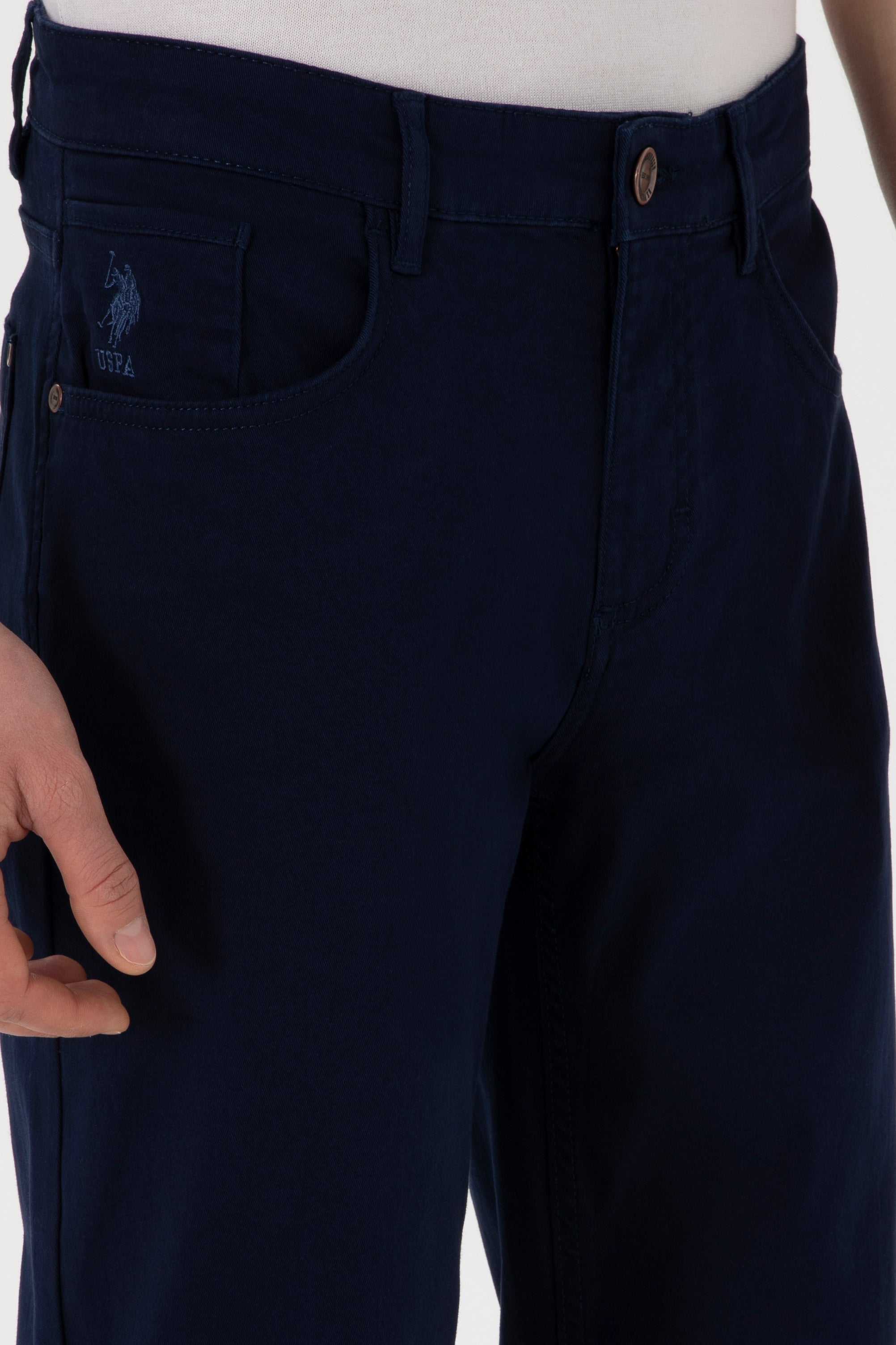 Woven casual trouser CARLOS NAVY BLUE