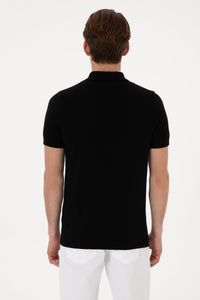 Knitted t-shirt RAHAL BLACK