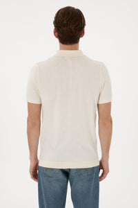 Knitted t-shirt RAHAL CREAM