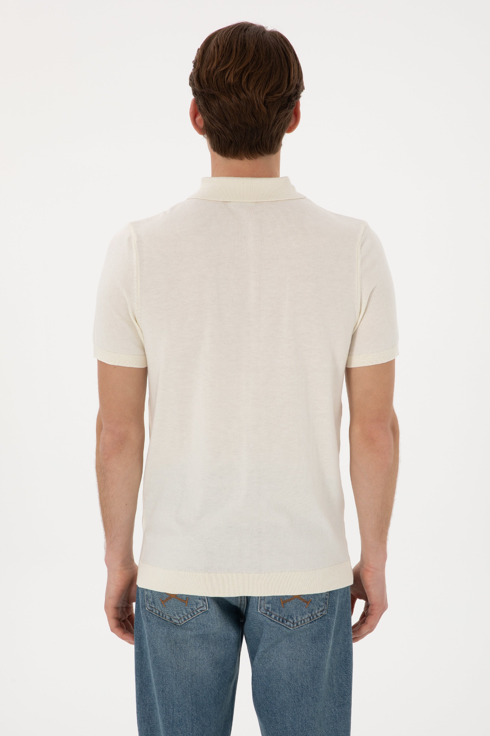 Knitted t-shirt RAHAL CREAM