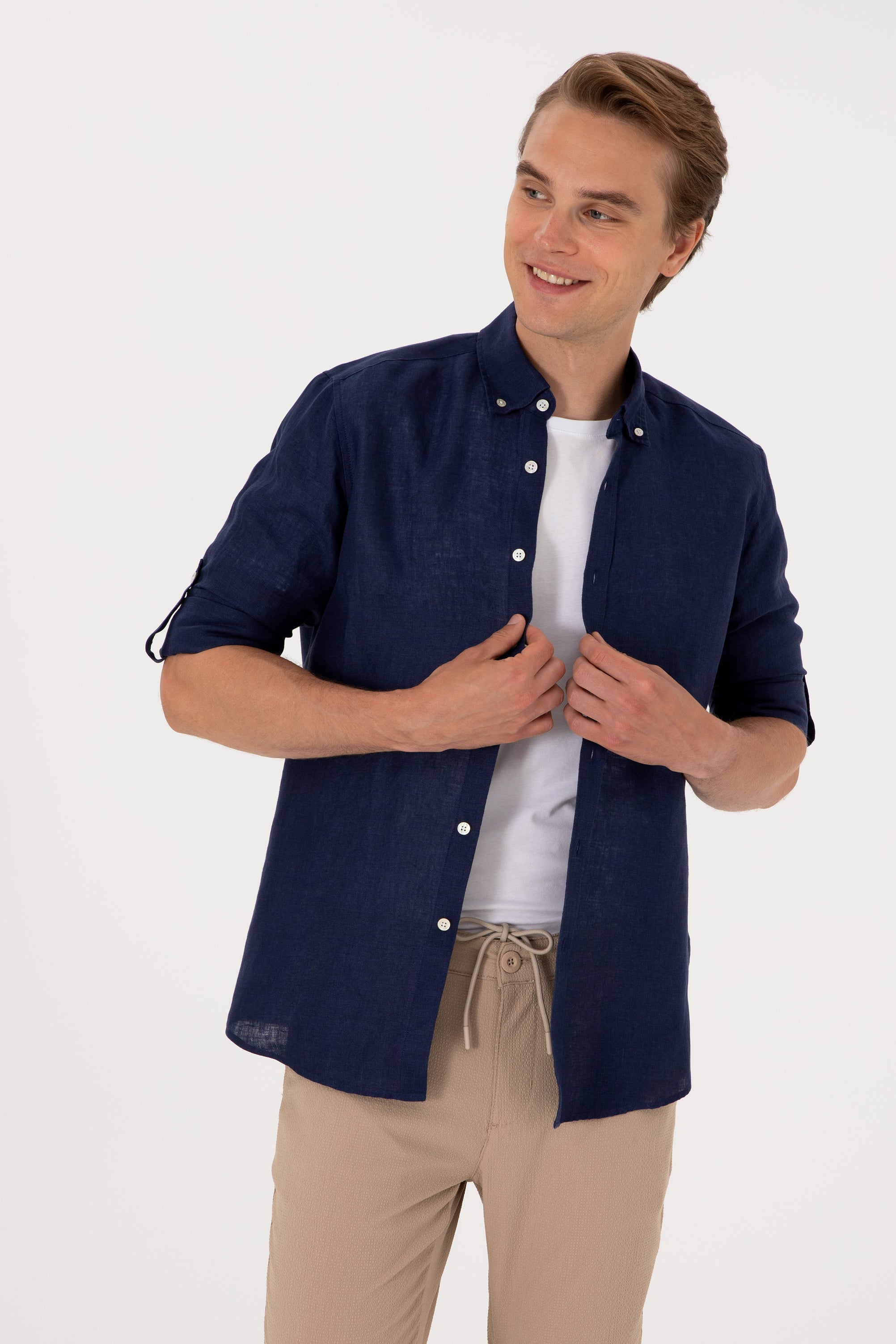 CHEMISE HOMME EX-LINO NAVY-BLUE