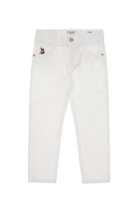 Woven casual trouser MICHESKIDS WHITE