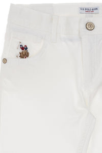 Woven casual trouser MICHESKIDS WHITE