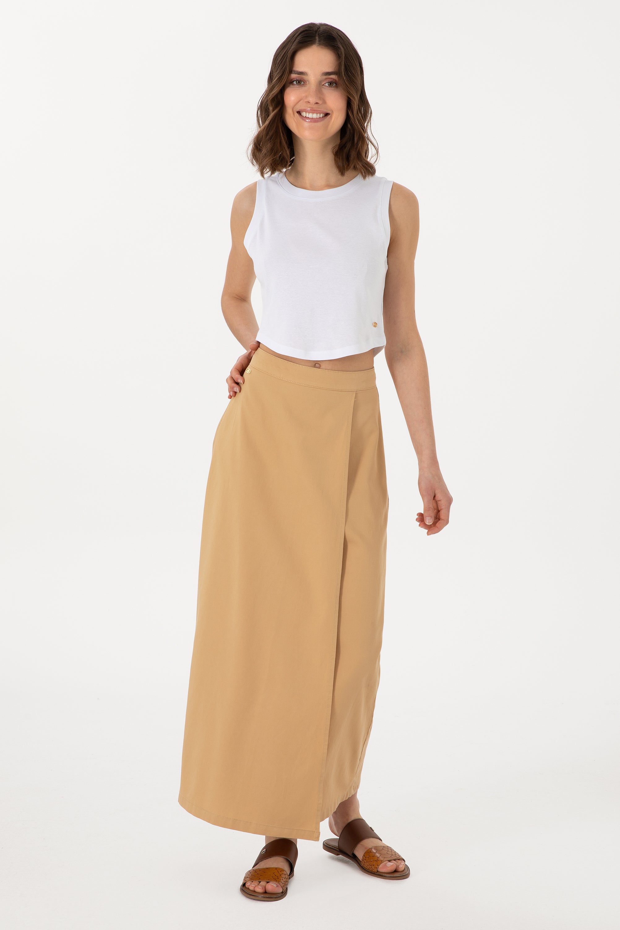 Casual skirt LUNET CAMEL