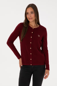 CARDIGAN FEMME CATINE BURGUBDY