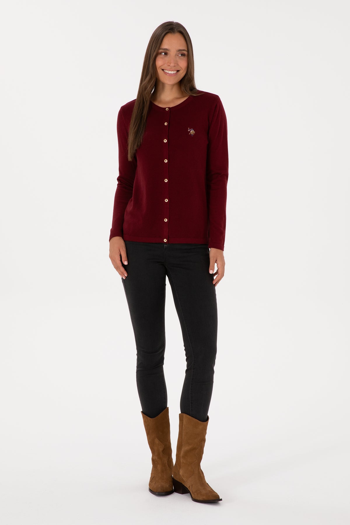 CARDIGAN FEMME CATINE BURGUBDY