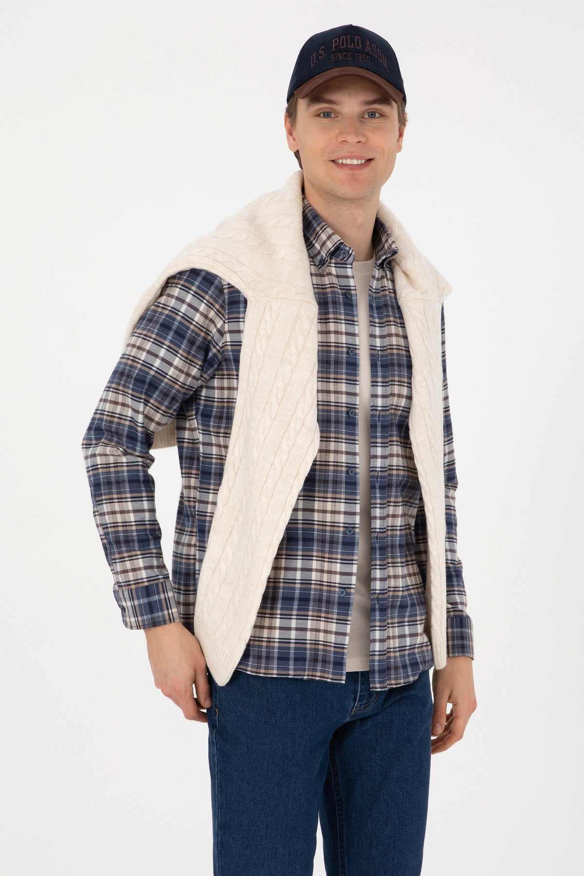 CHEMISE HOMME FASLE BLEU MARINE CLAIR