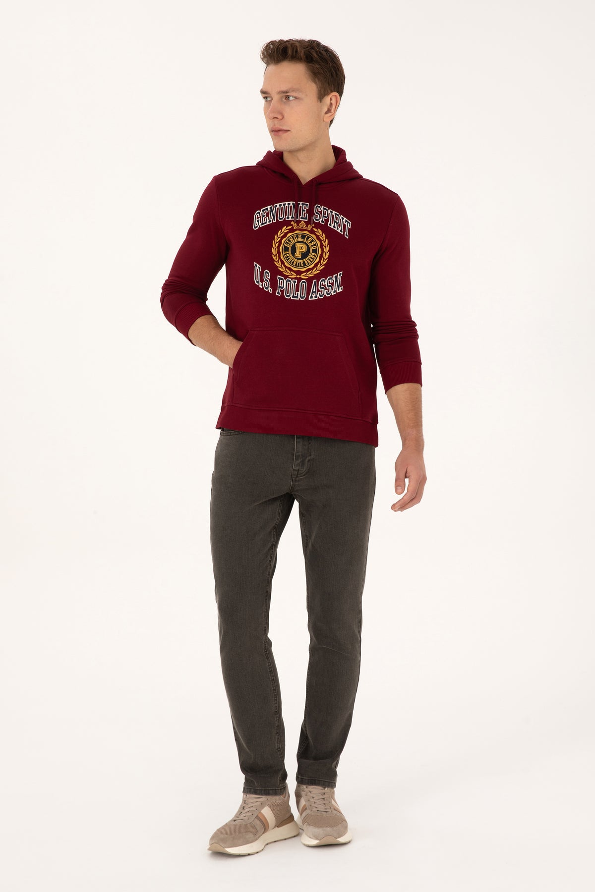SWEAT-SHIRT  HOMME HARBERT BURGUNDY