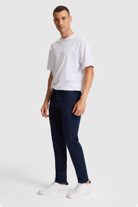 PANTALON CHINOS BASIC HOMME MICHES NAVY-BLUE