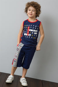 T-shirt garçon TARANTO NAVY-BLUE