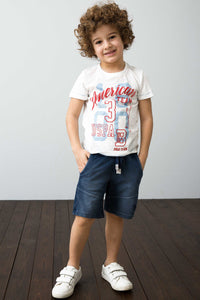 T-shirt garçon SISAMKIDS WHITE