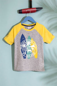 T-shirt garçon MESSINA MELANGE-GREY