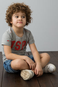 T-shirt garçon GEARTKIDSI MELANGE-GREY