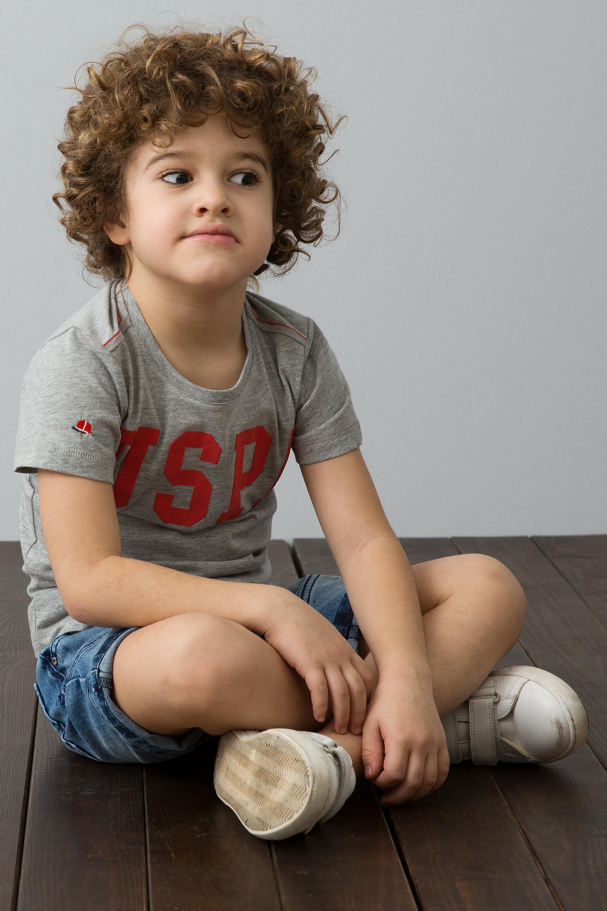 T-shirt garçon GEARTKIDSI MELANGE-GREY
