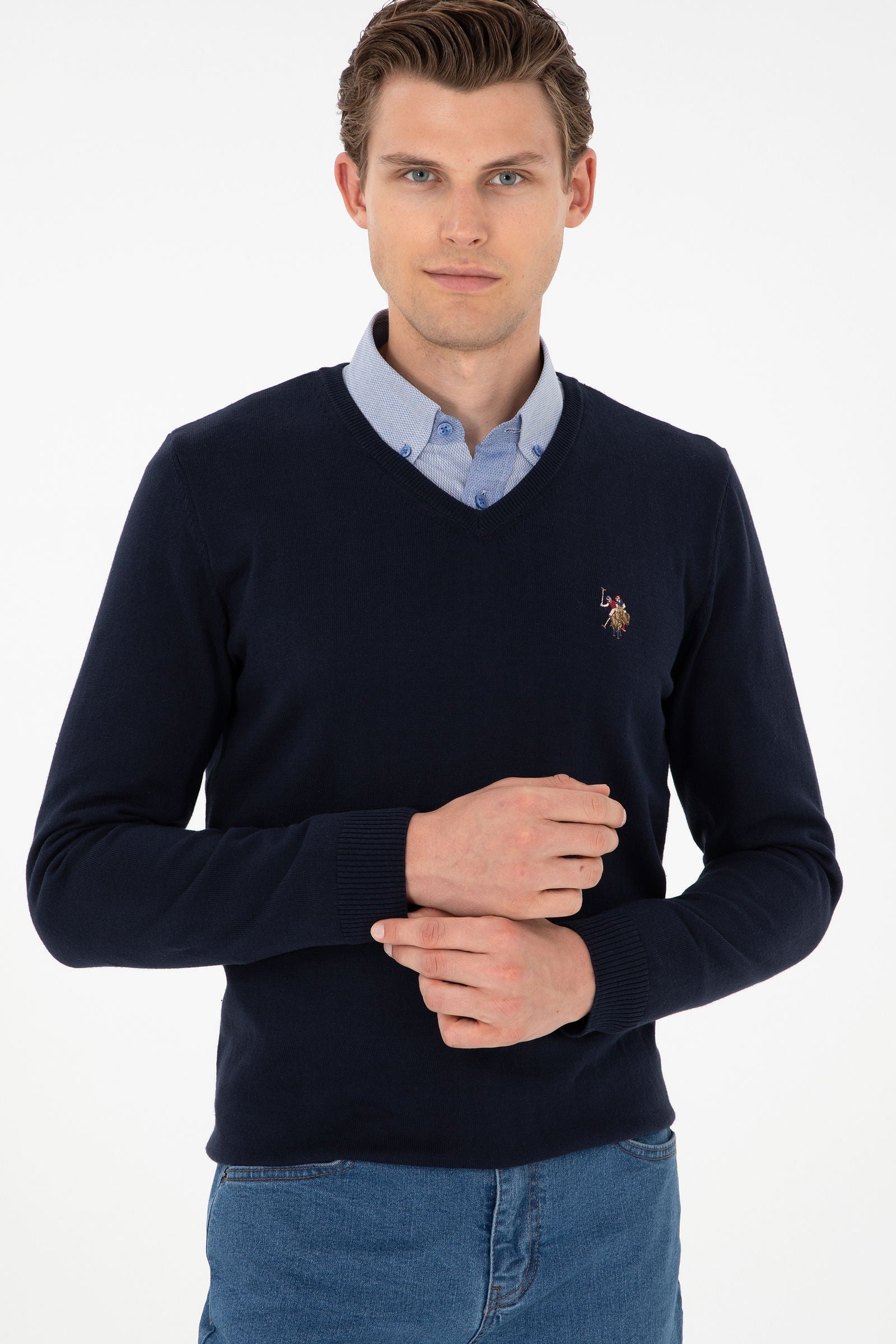 PULL HOMME TD03 NAVY-BLUE