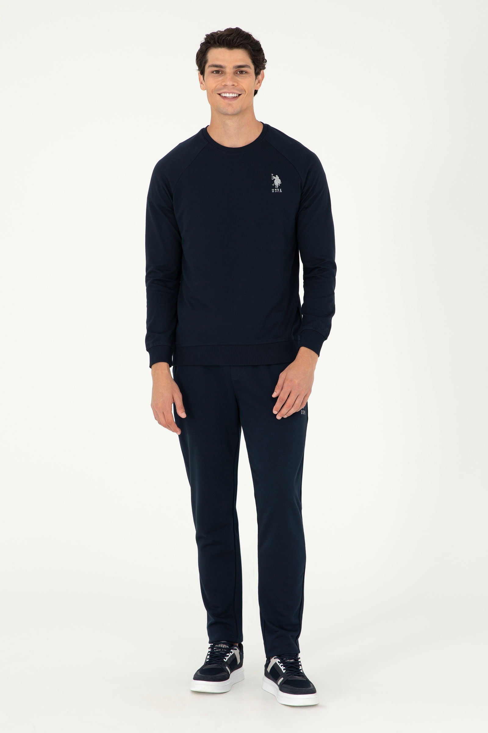 HENBIX JERSEY TROUSERS NAVY BLUE