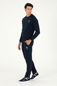 JERSEY TROUSERS HOMME HENBIX NAVY-BLUE