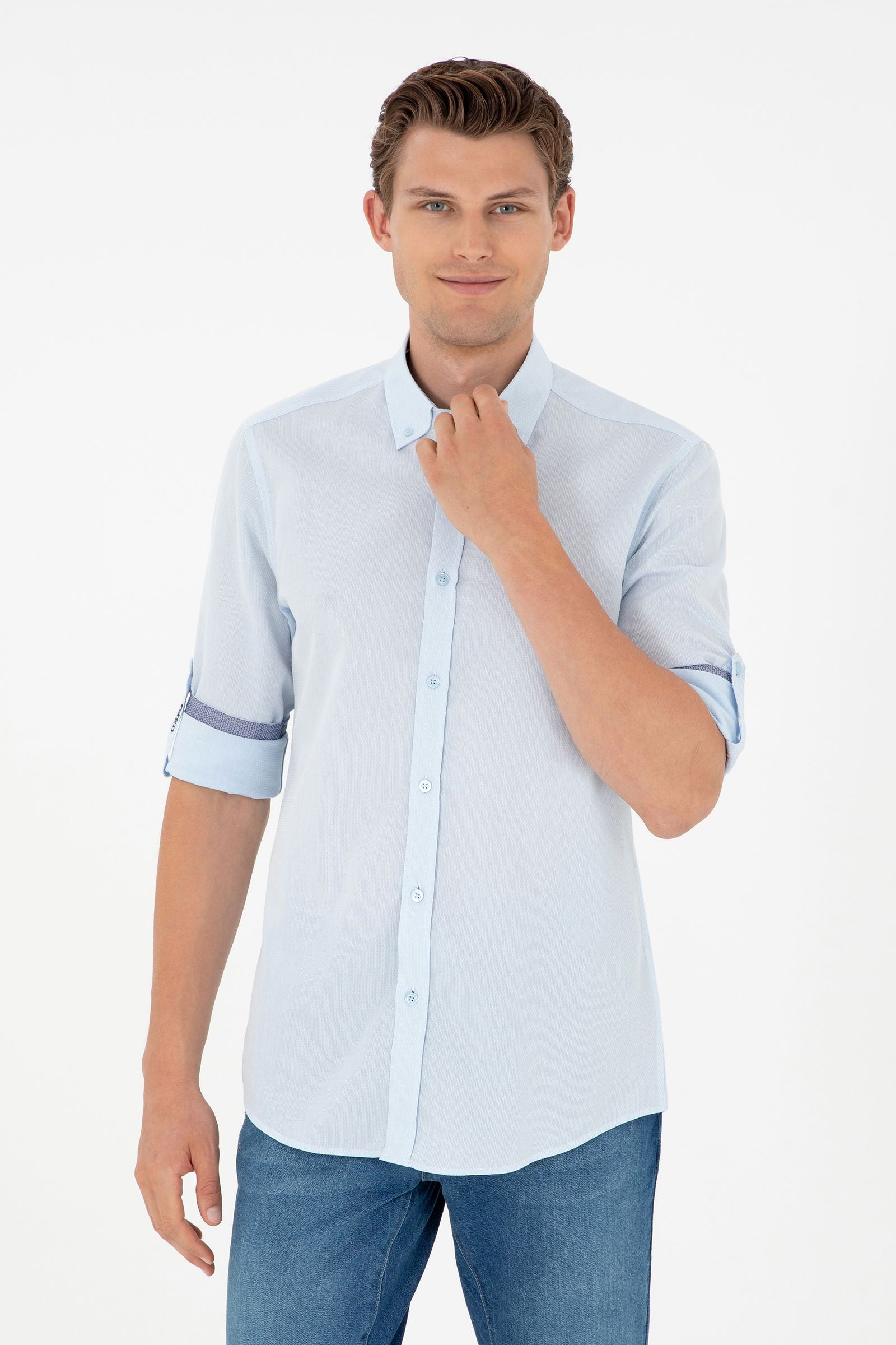 NOVATAMA Woven Shirt BLUE LIGHT