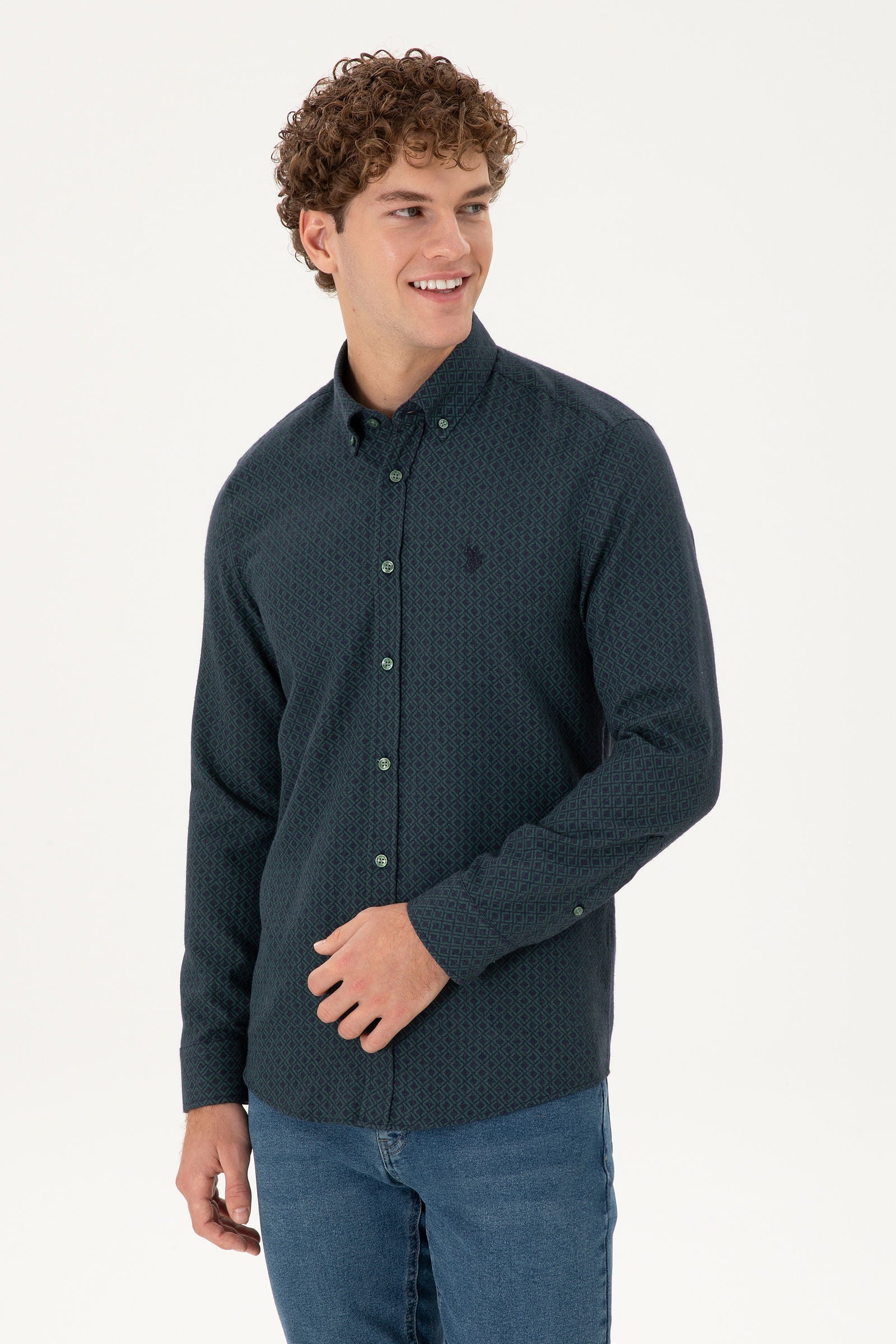 AVOSA Woven Shirt GREEN FONCE