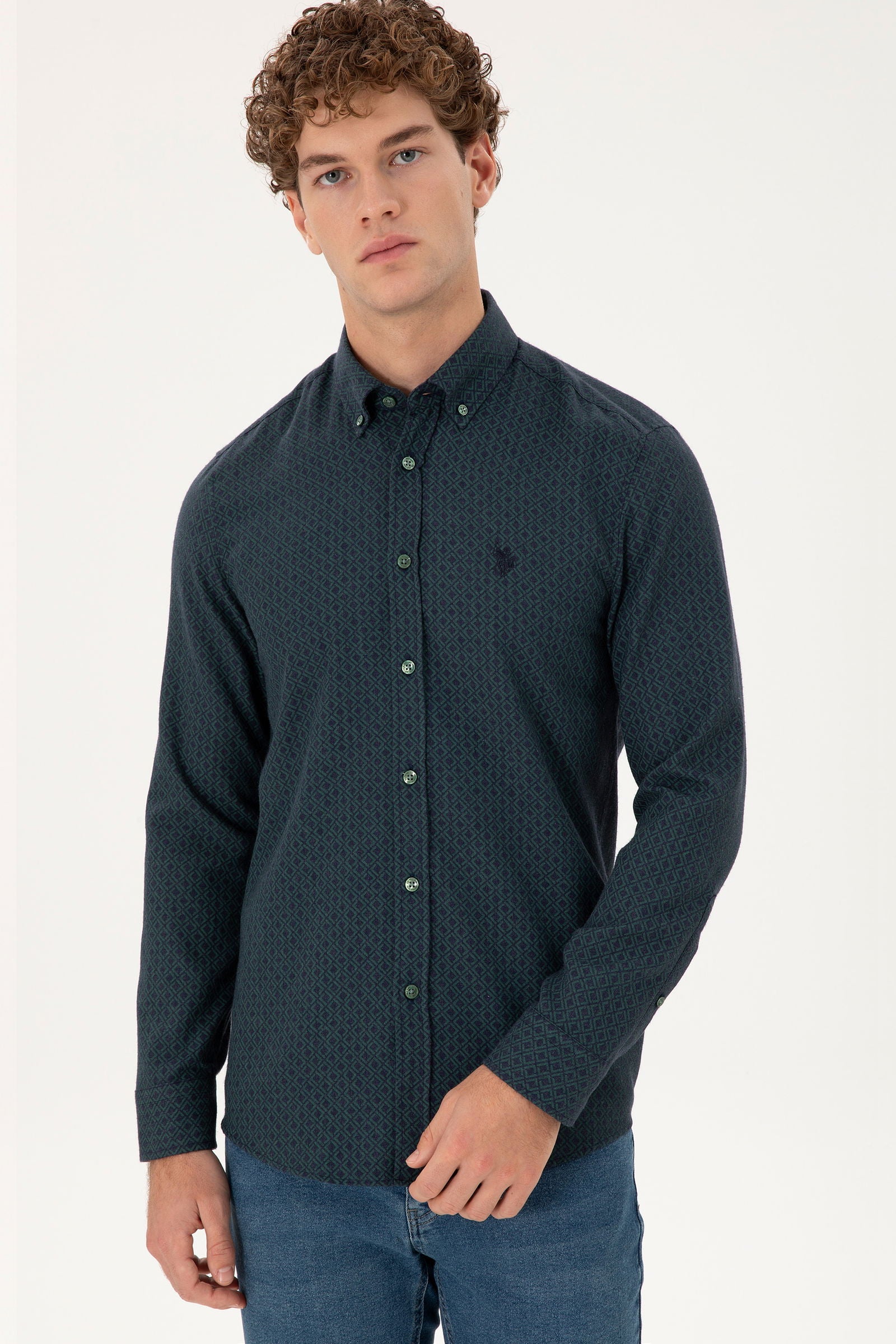 AVOSA Woven Shirt GREEN FONCE