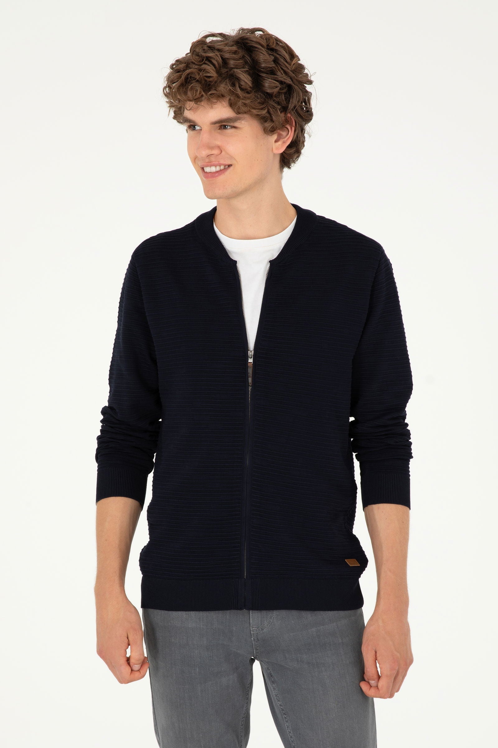 CARDIGAN HOMME CHERY KNITTED NAVY-BLUE