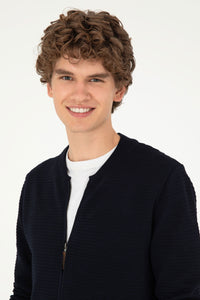 CARDIGAN HOMME CHERY KNITTED NAVY-BLUE