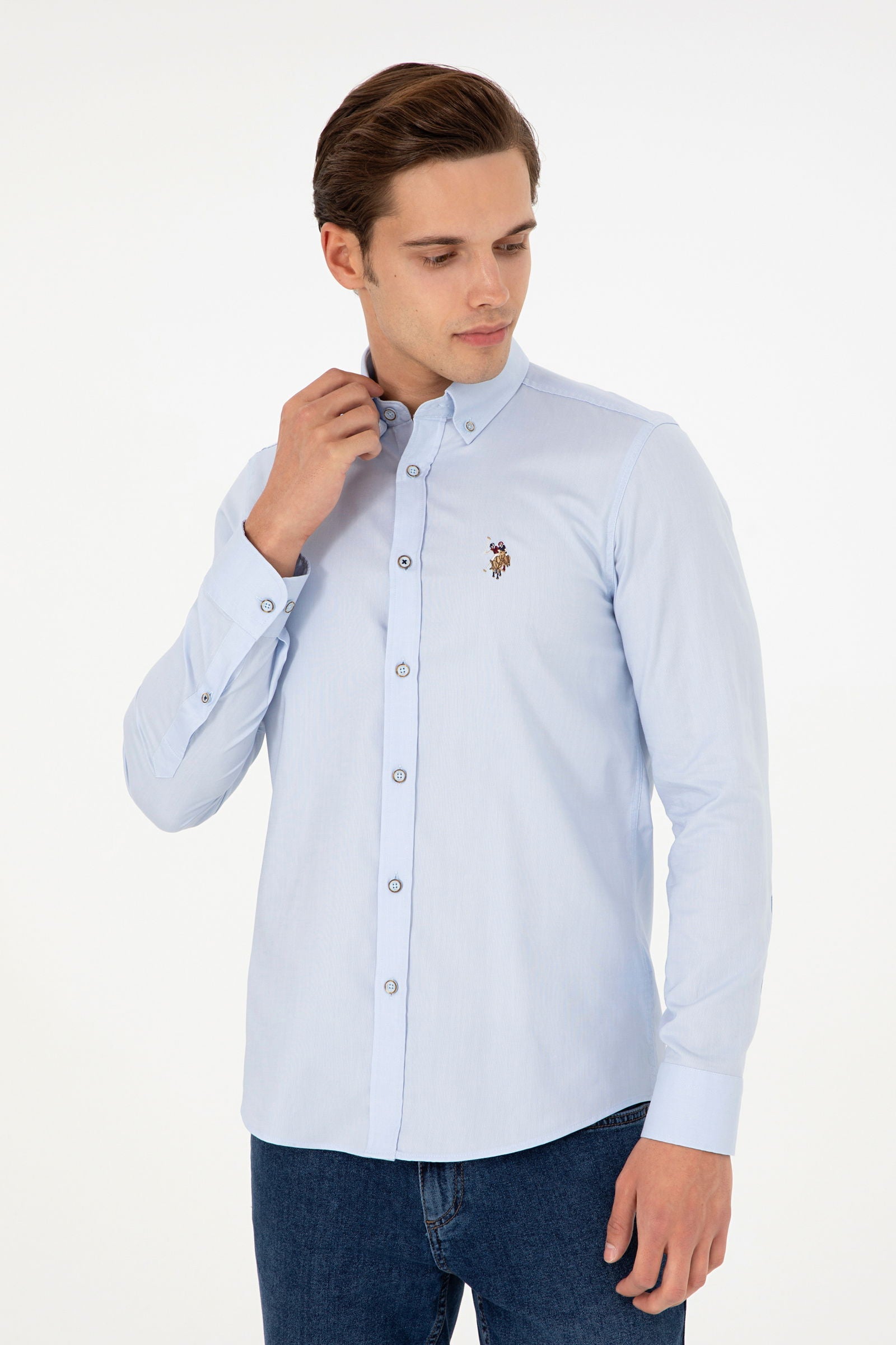 CEDCOLOR Woven Shirt BLUE LIGHT