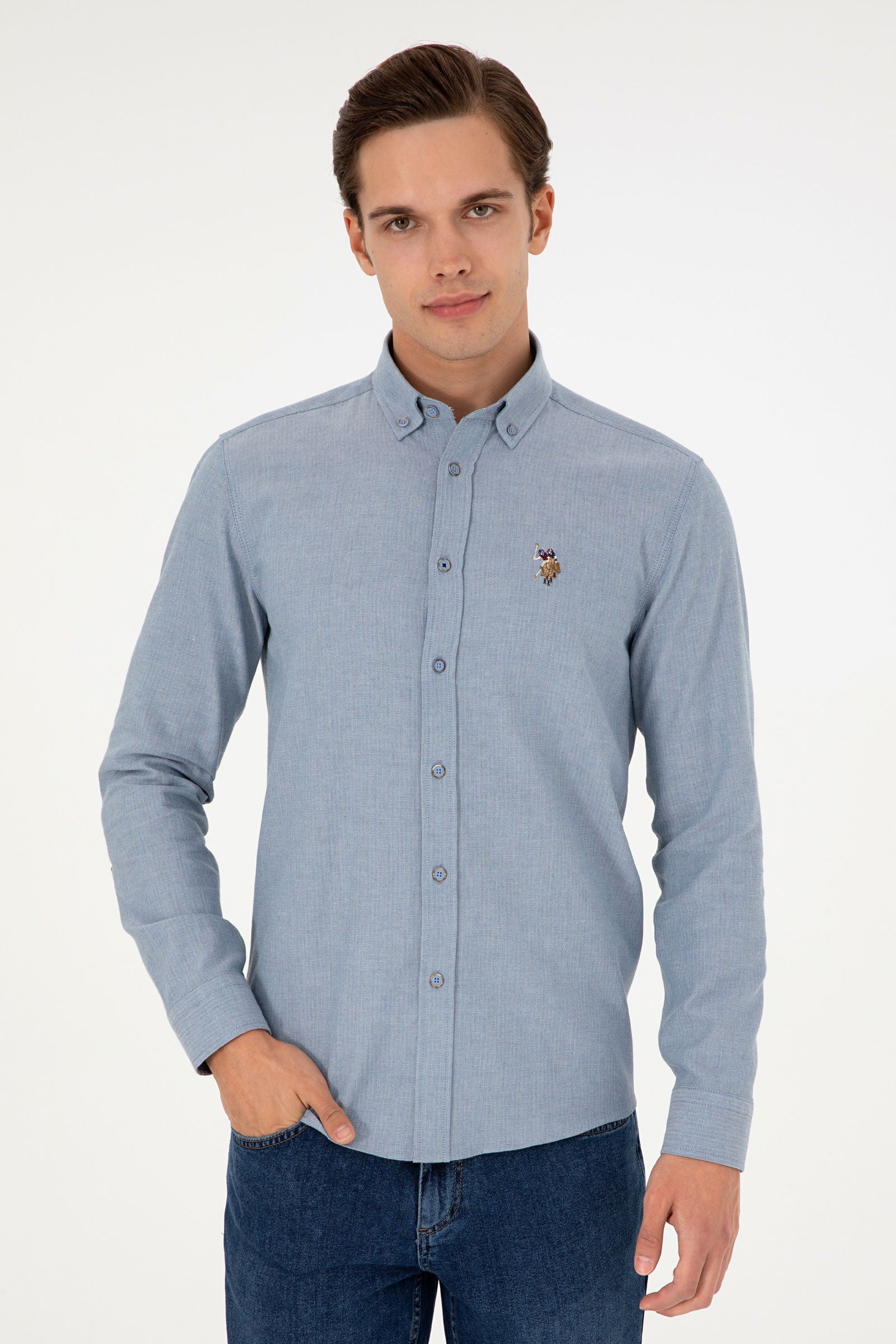 AKIS Woven Shirt BLUE DARK