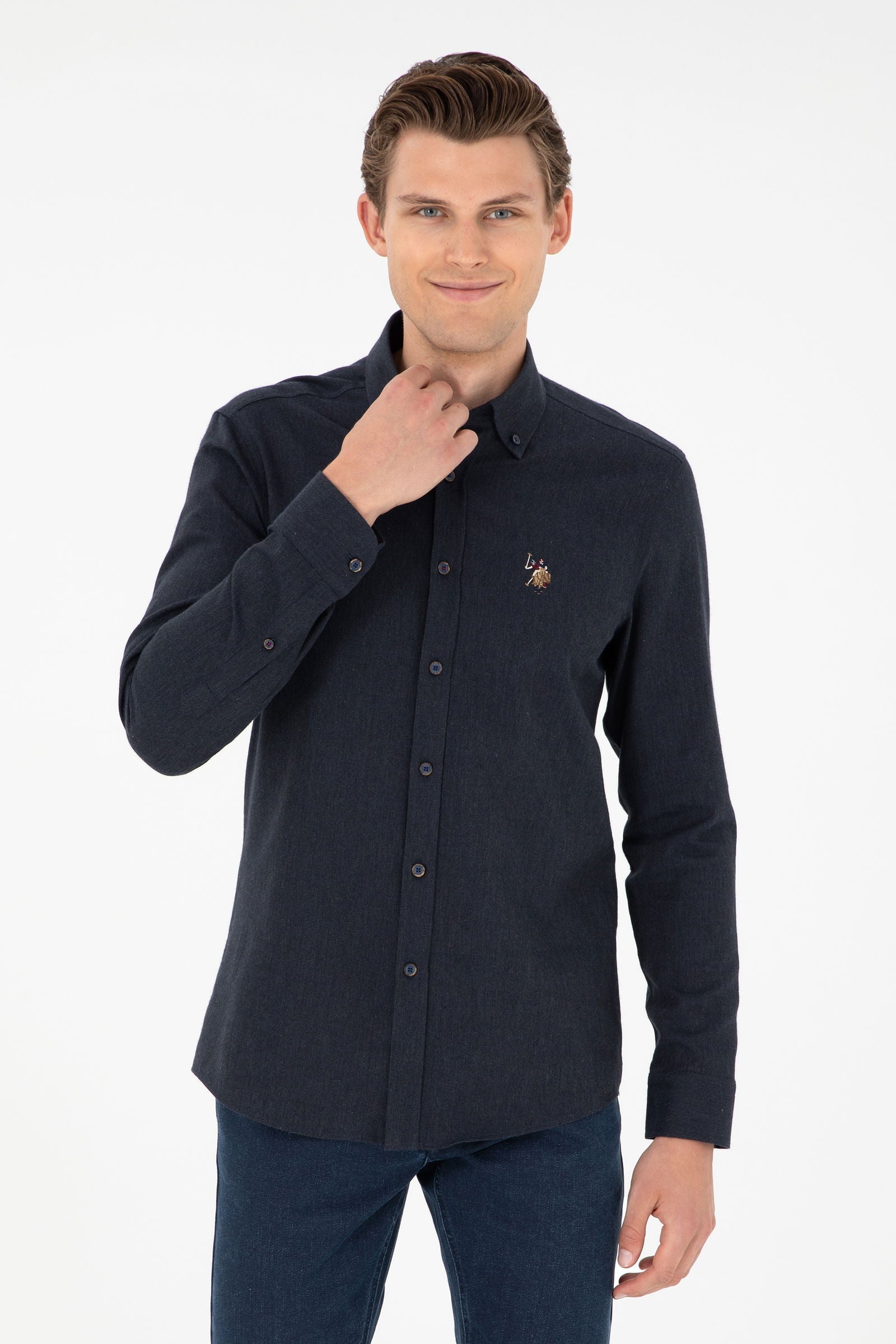 AKIS Woven Shirt NAVY BLUE