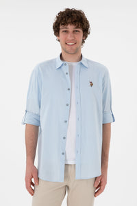 Woven Shirt ENZO LIGHT BLUE
