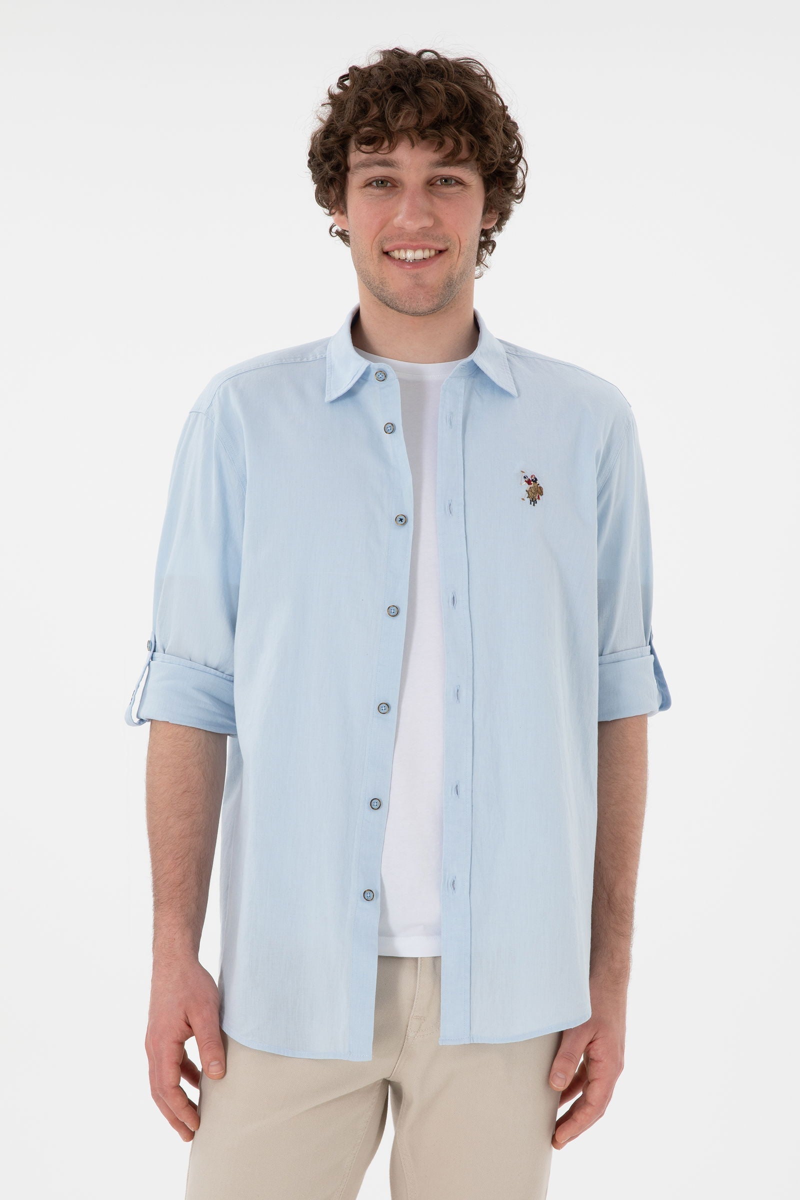 Woven Shirt ENZO LIGHT BLUE