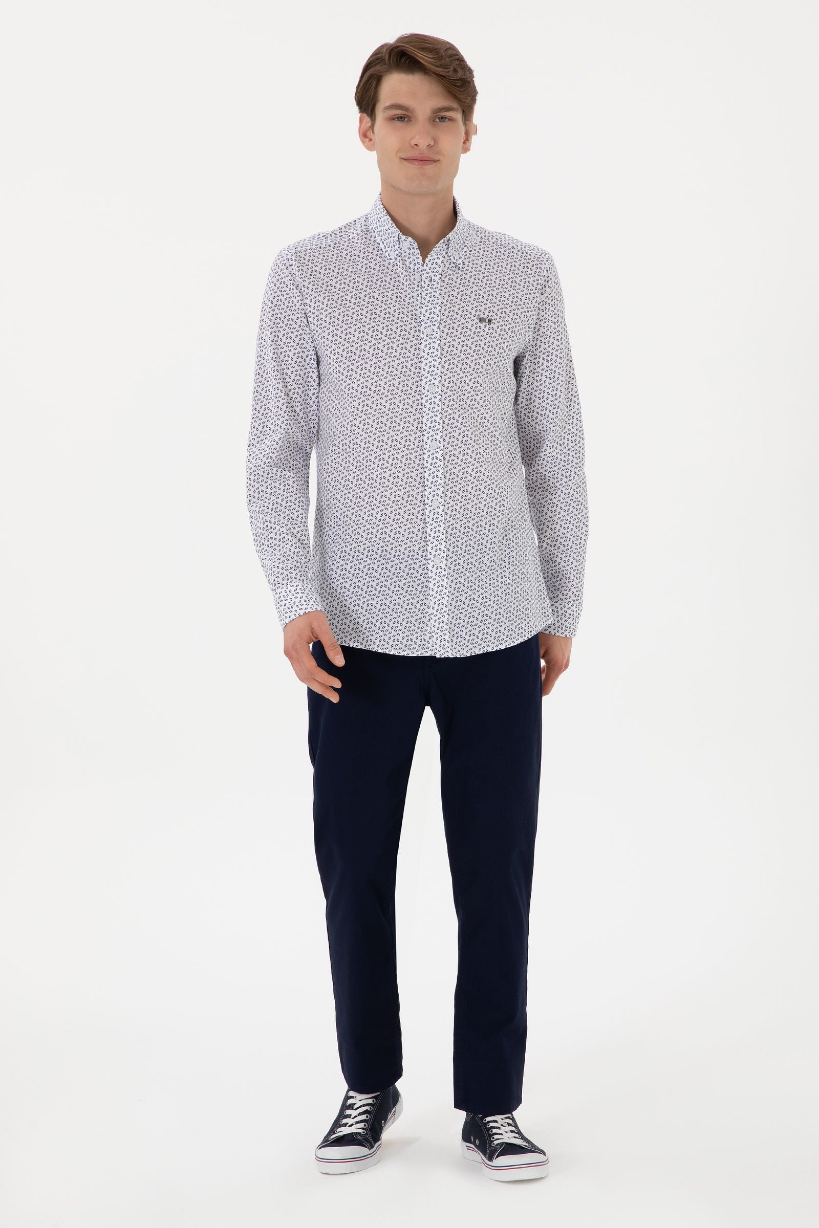 Woven casual trouser MICHES NAVY BLUE