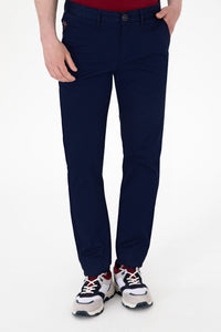 Woven casual trouser KENLY NAVY BLUE
