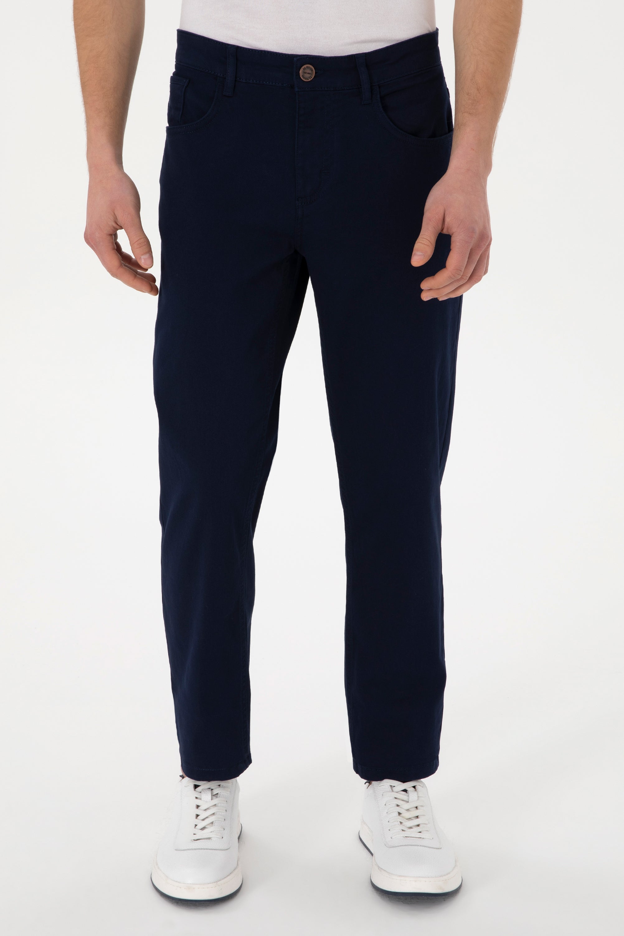 Woven casual trouser CARLOS NAVY BLUE