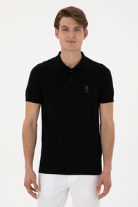 Knitted t-shirt RAHAL BLACK