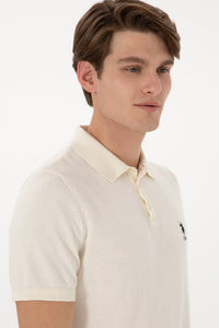 Knitted t-shirt RAHAL CREAM