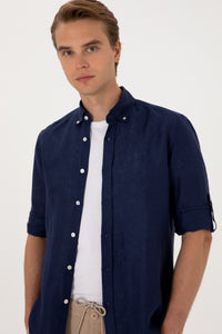 CHEMISE HOMME EX-LINO NAVY-BLUE