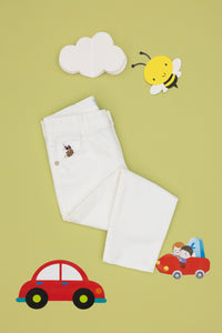 Woven casual trouser MICHESKIDS WHITE