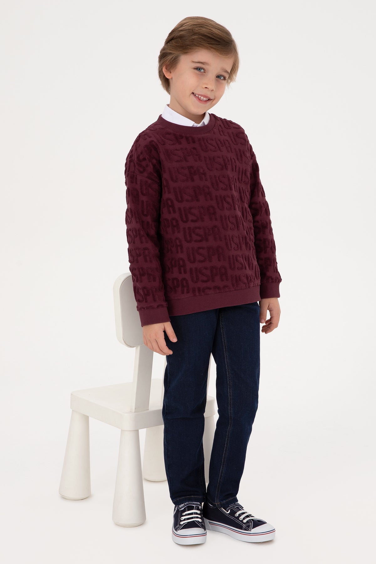 SWEAT-SHIRT GARÇON DACHARY PRUNE
