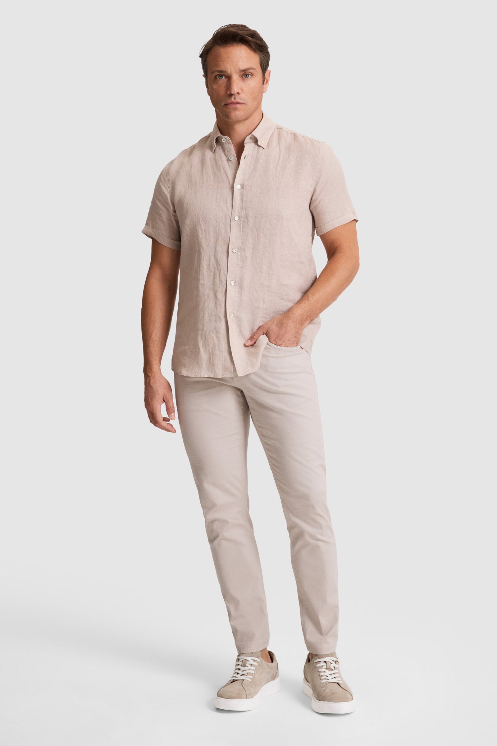 PANTALON CHINOS BASIC HOMME MICHES STONE
