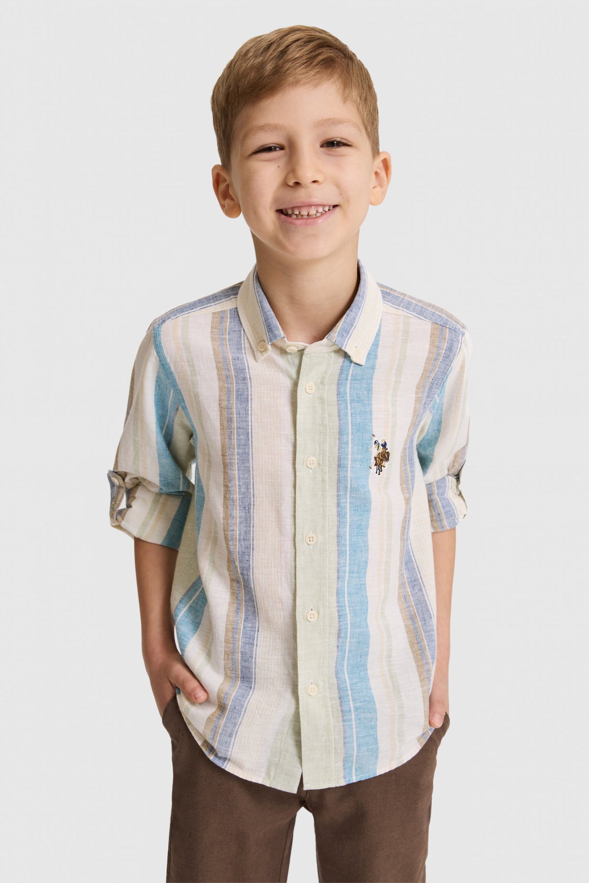 CHEMISE GARÇON LEBIKIDS BROWN CAMEL