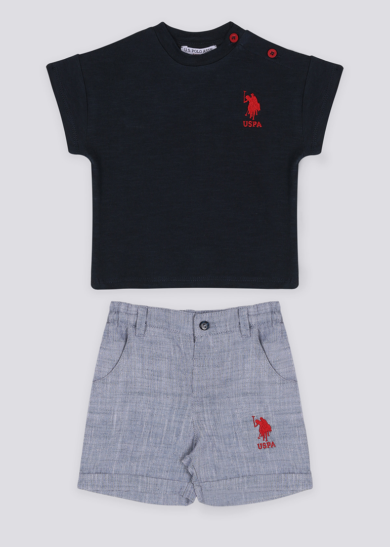 ENSEMBLE BEBE 02 PIECES BLEU GREY