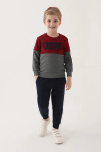 ENSEMBLE GARCON MELANGE BURGUNDY