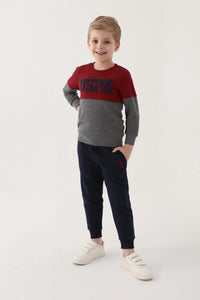 ENSEMBLE GARCON MELANGE BURGUNDY